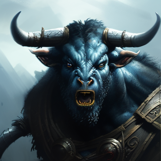 00030-2022190036-Close-up Portrait of Minotaur_Person, Fantasy, Frostpunk, Viking, Volumetric lighting, concept art, brush stroke style, artstati.png